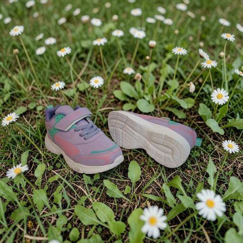 Wisco 068 Lila Cırtlı Kız Çocuk Spor Ayakkabı