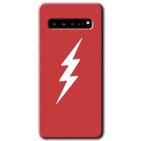 Galaxy S10 Plus Kılıf HD Desen Baskılı Arka Kapak - Flash Logo + Kırılmaz Cam