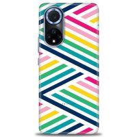 Huawei Nova 9 Kılıf HD Baskılı Kılıf - Renkli Çubuklar + Tam Ekran Koruyucu
