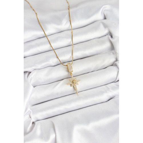 316L Çelik Zincir Gold Renk Kutup Yıldızı Kadın Kolye - TJ-BKO10559