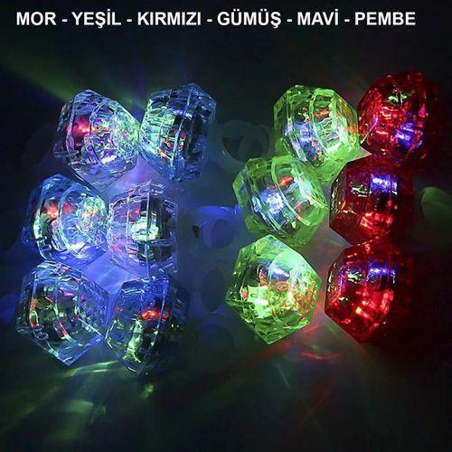 6'lı Kristal Led Parti Yüzük Seti