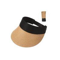 Kadın Hasır  Vizör Şapka Güneş Koruyucu Siperlik