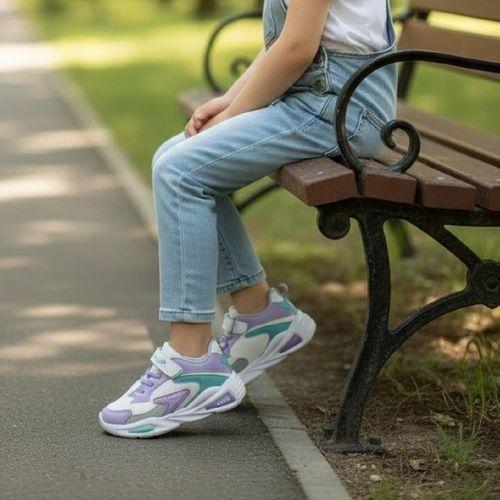 Armix 0027 Beyaz-Suyeşili Cırtlı Kız Çocuk Spor Ayakkabı