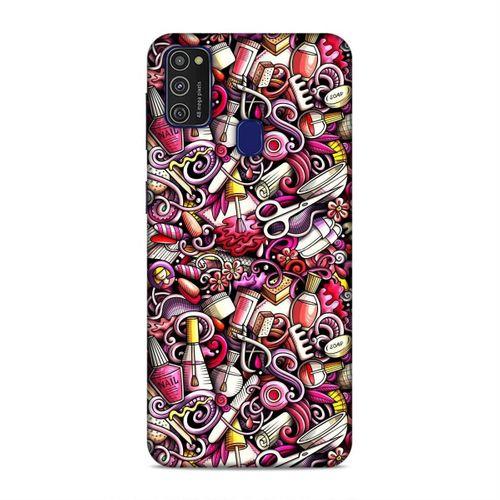 Samsung Galaxy M21 Kılıf Manikur Pedikur Kozmetik Arka Kapak Silikon Koruma Full Koruyucu