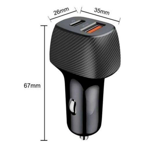 Araç İçi Hızlı Şarj Soketi 38w Oto Çakmaklık Type-c Araba Çakmaklık