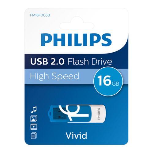 PHILIPS FM16FD05B, 16GB, USB 2.0, Vivid, Okyanus Mavisi, Flash Disk