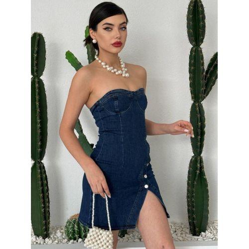 Nerg Düğme Detaylı Elbise