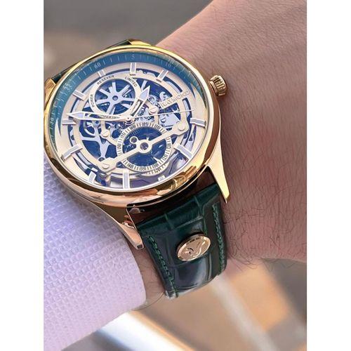 Raymond Nişan Ve Damatlara Özel Deri Kordon 2 Yıl Garantili Otomatik Erkek Kol Saati+Bileklik RMD.10