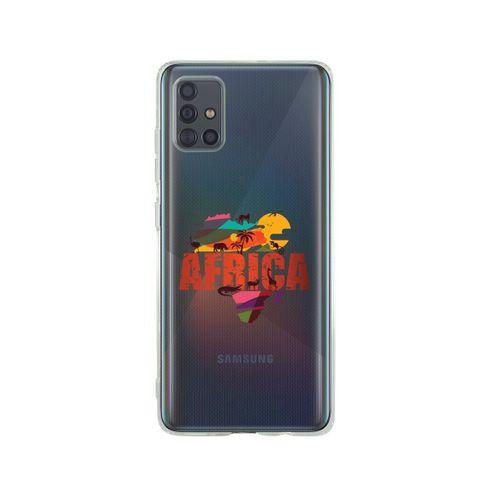 Samsung A71 Afrika Tasarımlı Premium Şeffaf Silikon Kılıf