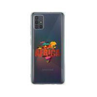 Samsung A71 Afrika Tasarımlı Premium Şeffaf Silikon Kılıf