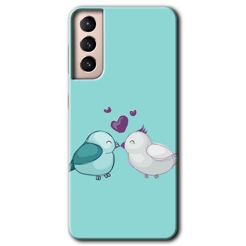Galaxy S21 Plus Kılıf HD Desen Baskılı Arka Kapak - Mutlu Kuşlar + Kırılmaz Cam