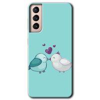 Galaxy S21 Plus Kılıf HD Desen Baskılı Arka Kapak - Mutlu Kuşlar + Kırılmaz Cam