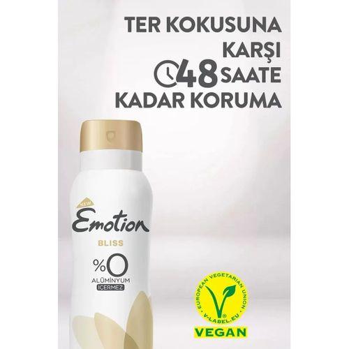Emotion Bliss Kadın Vegan Deodorant 150 Ml Hızlı Kurur , Leke Bırakmaz