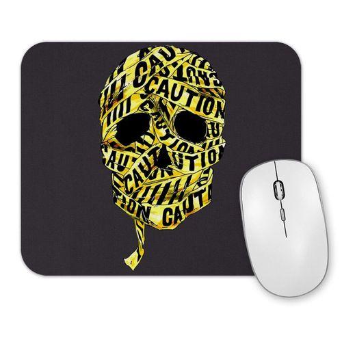 Caution Skull 2 Mouse Pad