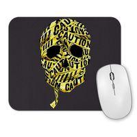 Caution Skull 2 Mouse Pad