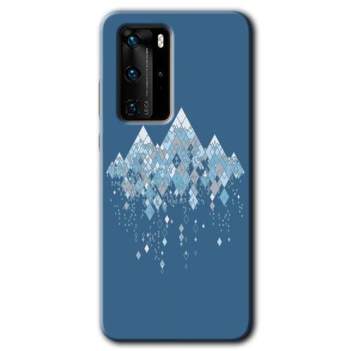 Huawei P40 Pro Kılıf HD Desen Baskılı Arka Kapak + Temperli Cam - İceberg