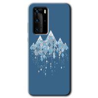 Huawei P40 Pro Kılıf HD Desen Baskılı Arka Kapak + Temperli Cam - İceberg