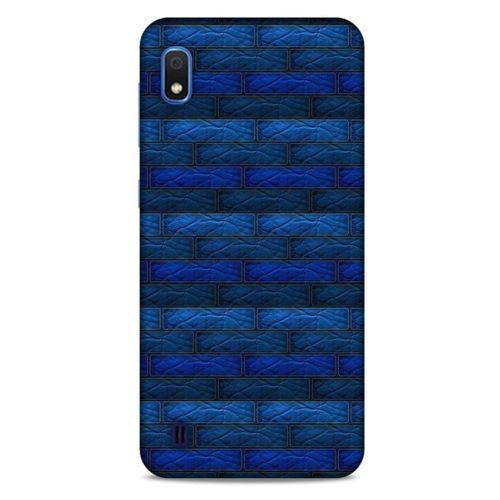 Samsung Galaxy A10 Kılıf Patchwork (43) Thin Fit Kılıf Mavi Tonları