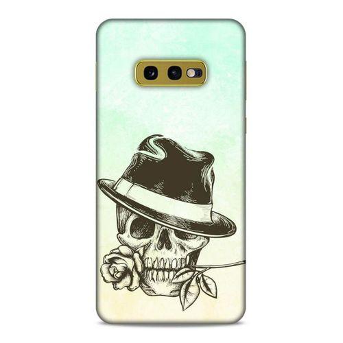 Lopard Samsung Galaxy S10e Uyumlu Kılıf Tattoo's (23) Ultra Koruma Kılıfı Çiçekli İskelet