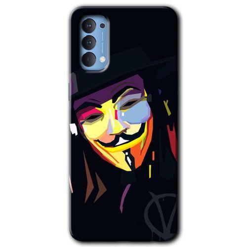 OPPO Oppo Reno 4 Kılıf HD Desen Baskılı Arka Kapak - Vendetta