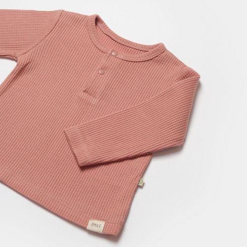 Bibaby Bibaby Biorganic Waffle Smile 2'Li Takım 59785 Red-Brown