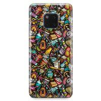 Huawei Mate 20 Pro Kılıf Temizlik Malzemeleri Doodle Arka Kapak Koruma Desenli Full Koruyucu