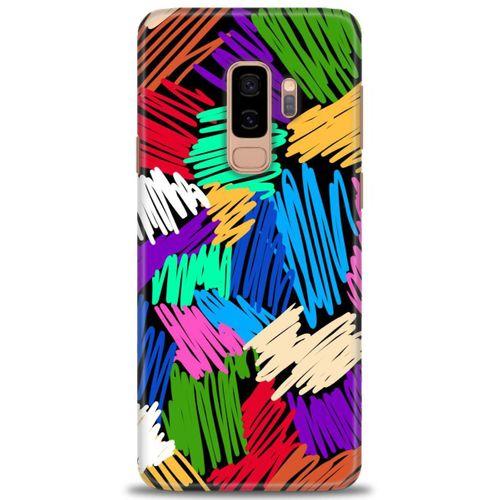 Samsung Galaxy S9 Plus Kılıf HD Baskılı Kılıf - Karalama + Tam Ekran Koruyucu