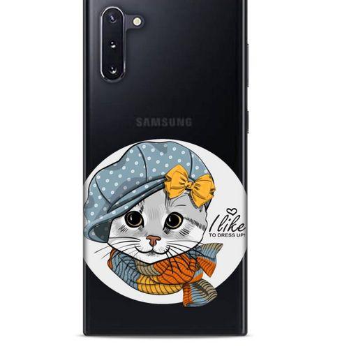 Zoologix (43) Samsung Galaxy Note 10 Şeffaf Kılıf Silikon Desenli