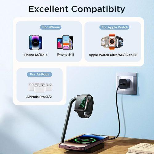 Joyroom WQN05 2in1 Katlanabilir Kablosuz Şarj İstasyonu