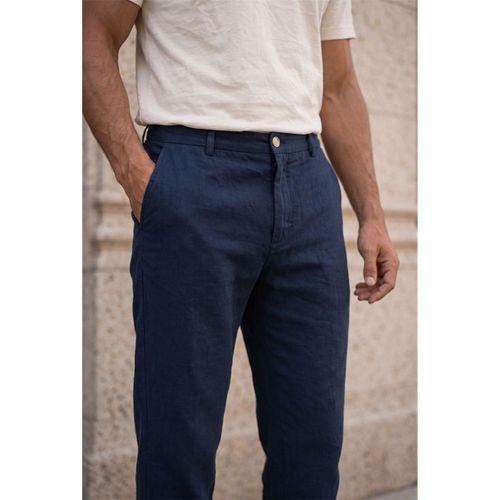 Sorrentino Relax Fit %100 Pamuk Flamlı Kumaş Erkek Jogger Pantolon - Lacivert