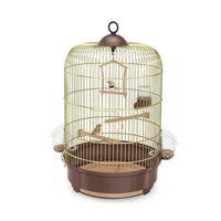 Imac Mılly Yuvarlak Kuş Kafesi Kahve/gold 2-li 33x53cm3