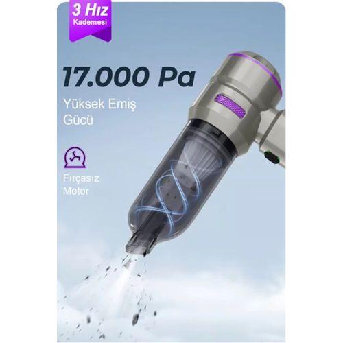 Kablosuz Taşınabilir Araç İçi El Süpürgesi 17000pa Güçlü Vakum 4’ü 1 Arada Çok Amaçlı Temizlik