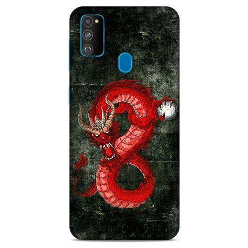 Samsung Galaxy M30s Kılıf Dragons (23) Ultra Koruma Kılıfı Tatoo Kırmızı Ejderha