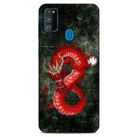 Samsung Galaxy M30s Kılıf Dragons (23) Ultra Koruma Kılıfı Tatoo Kırmızı Ejderha