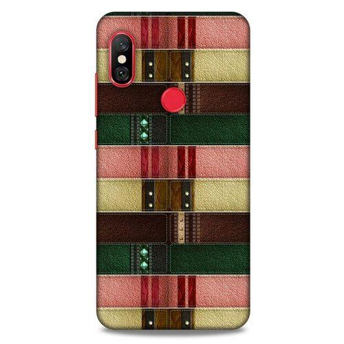 Xiaomi Redmi Note 6 Pro Kılıf Patchwork (41) Tank Kılıf Koyu Yeşil Pembe