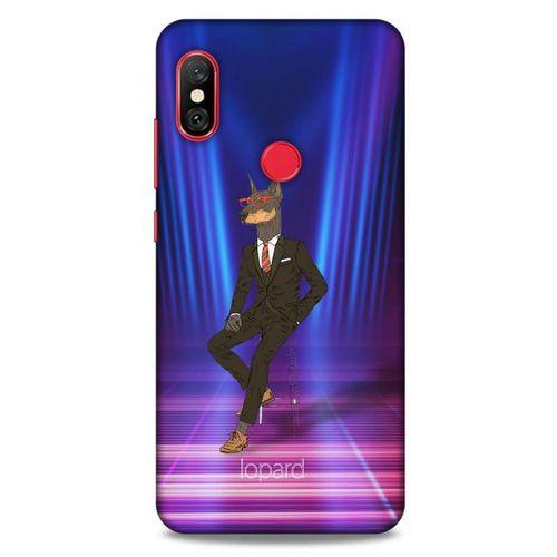 Xiaomi Redmi Note 6 Pro Kılıf FunnyMaX (44) Tough Armor Kılıf Fuşya Doberman