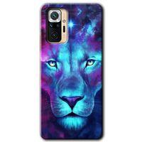 Potkal Hediye Fabrikası Xiaomi Redmi Note 10 Pro Kılıf HD Desen Baskılı Arka Kapak - Neon Lion