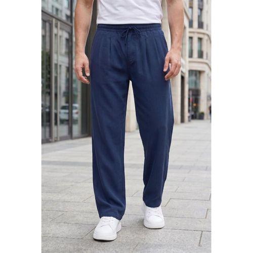 Wert Lyocell Kumaş Relaxed Fit Çİft Pileli Jogger Eşofman Altı Pantolon - Lacivert