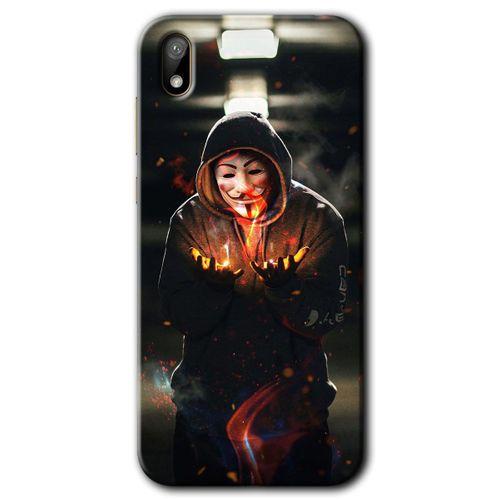 Huawei Y5 2019 Kılıf HD Desen Baskılı Arka Kapak - V for Fire