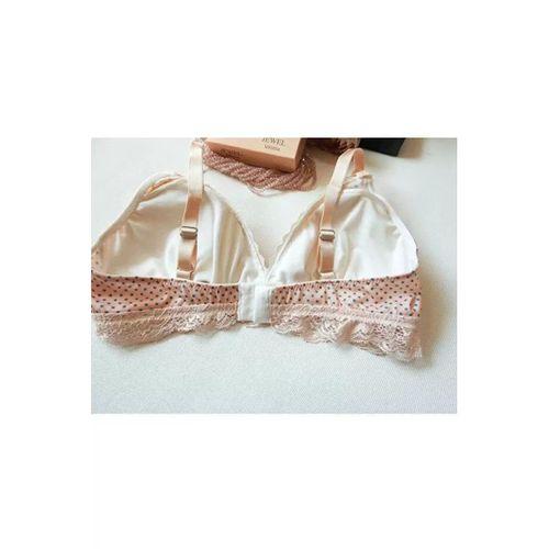 Balensiz Cepli Bralet Pembe Sütyen Ped Takılabilir Toparlayıcı Nefes Alan Hafif Doğal Görünüm Ayarlanabilir Askılı Günlük Konfor Kadın Sütyen