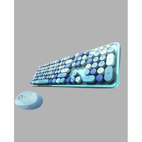 Retro Tarz Kablosuz Klavye Mouse Seti – 104 Tuşlu, Ergonomik Tasarım