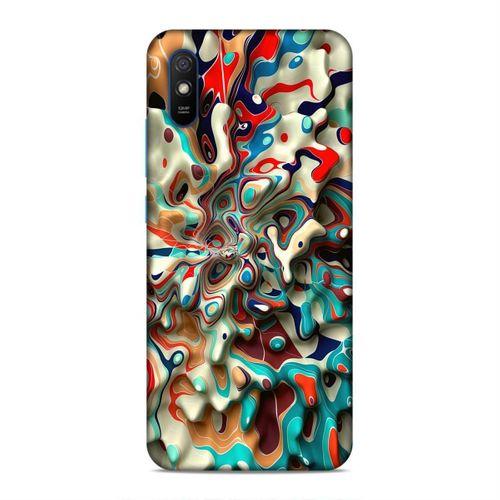 Xiaomi Redmi 9a Kılıf Mermer Cam Gobegi Arka Kapak Silikon Koruma Full Koruyucu