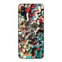 Xiaomi Redmi 9a Kılıf Mermer Cam Gobegi Arka Kapak Silikon Koruma Full Koruyucu