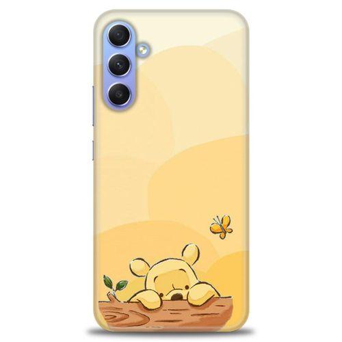 Samsung Galaxy A24 Kılıf HD Baskılı Kılıf - Winnie ve Kelebek + Tam Ekran Koruyucu