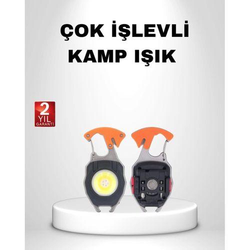 Mini Led Anahtarlık Fener – Şişe Açacağı, Tornavida, Düdük Ve Usb Şarj Özellikli