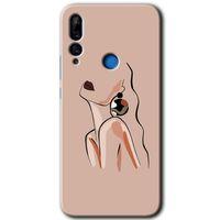 Huawei Y9 Prime 2019 Kılıf Baskılı Kapak - Çizim Silüet + 5D Tam Kaplayan Cam