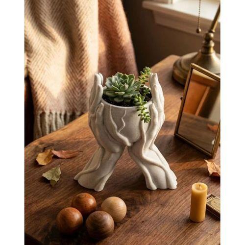 Minimalist El Tasarımlı Dekoratif 3d Saksı Vazo Modern Masa Dekoru