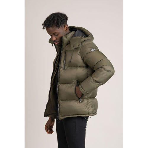 Slimfit Dik Yaka Çıkartılabilir Kapşonlu Astarlı Şişme Mont