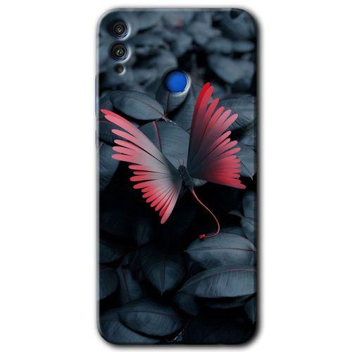 Honor 8x Kılıf HD Desen Baskılı Arka Kapak - Dark Butterfly + Kırılmaz Cam