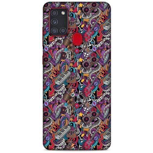 Retro (2) Desen Kabı Renkli Samsung Galaxy A21s Kılıf